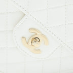 CHANEL 22S HEART BAG LAMBSKIN WHITE LGHW (MICROCHIP)