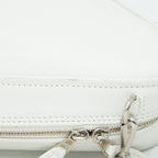 BALENCIAGA TRIANGLE MINI CHAIN CROSSBODY BAG WHITE