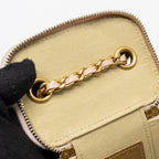CHANEL PEARL CRUSH MINI VANITY WITH CHAIN LAMBSKIN LIGHT PINK GHW