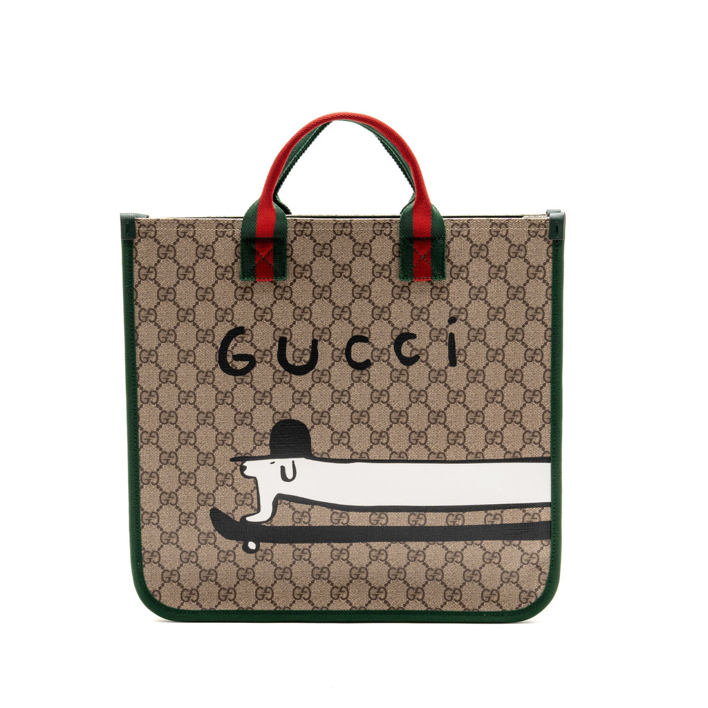 Gucci x Euan Roberts Children’s Printed GG Tote Bag GG Supreme Canvas Beige/Dark Brown