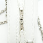 BALENCIAGA TRIANGLE MINI CHAIN CROSSBODY BAG WHITE