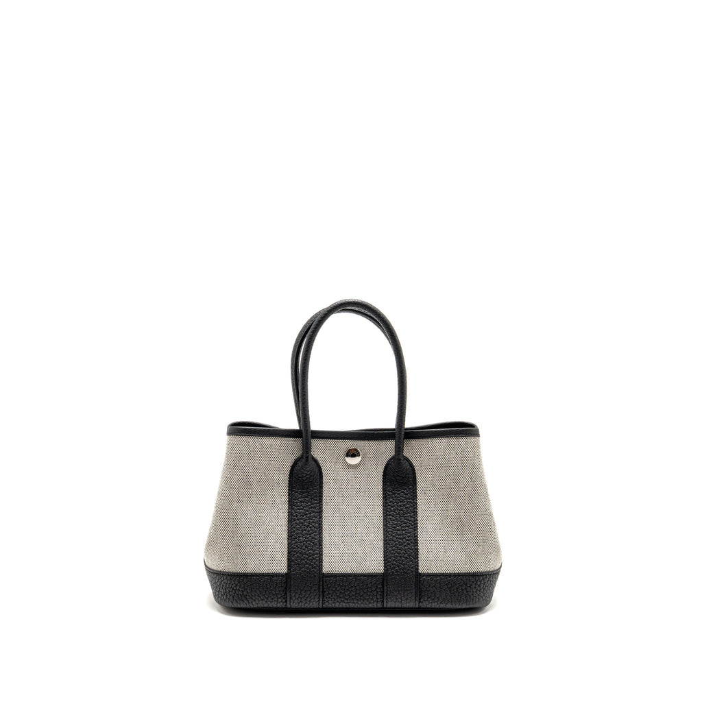 HERMES NEO GARDEN PARTY 23 CANVAS/NEGONDA ECRU/NOIR SHW
