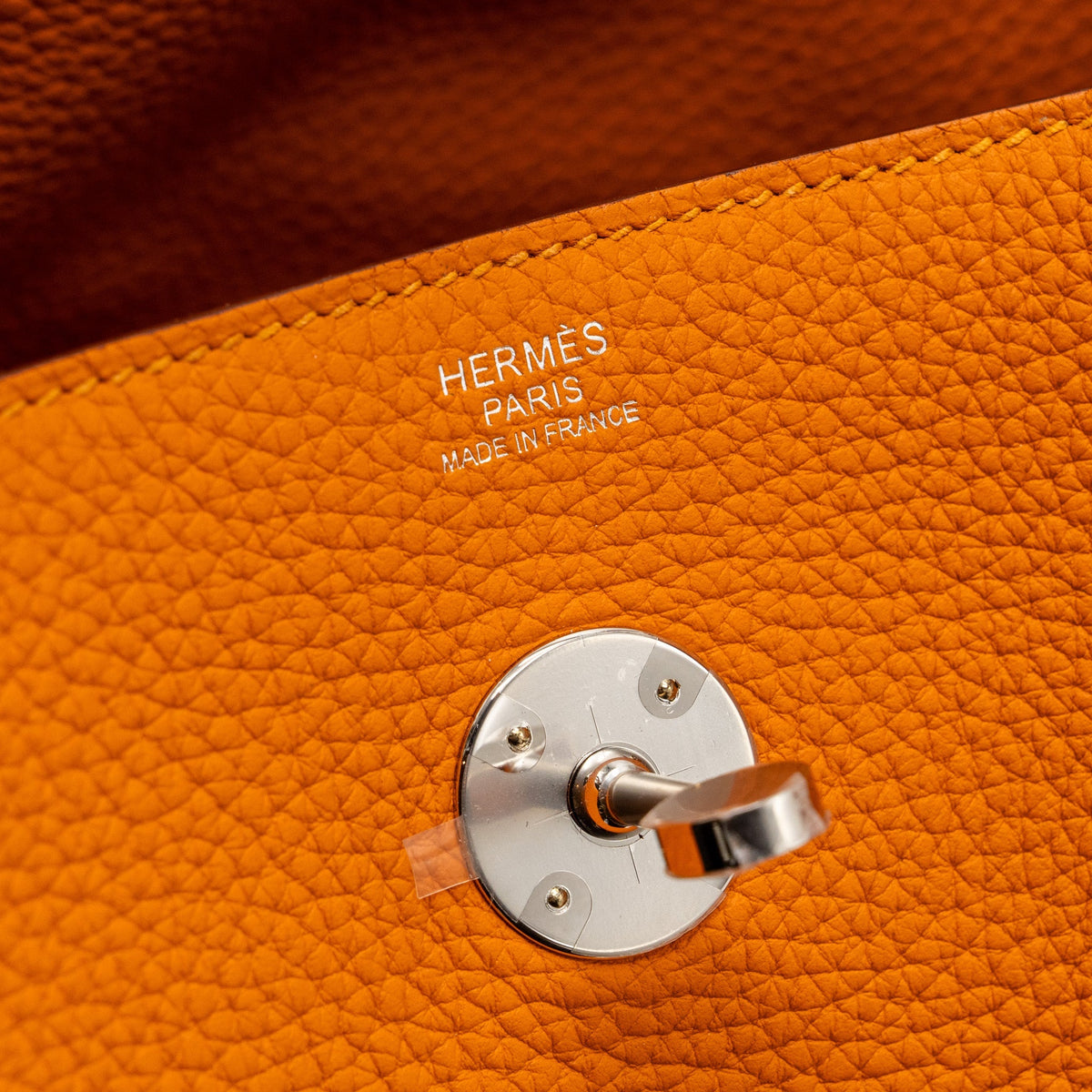 Hermes Lindy 30 Clemence Apricot SHW