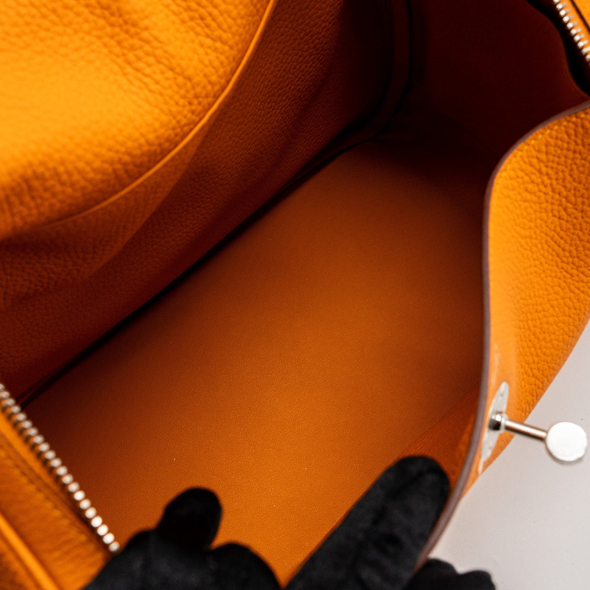 Hermes Lindy 30 Clemence Apricot SHW