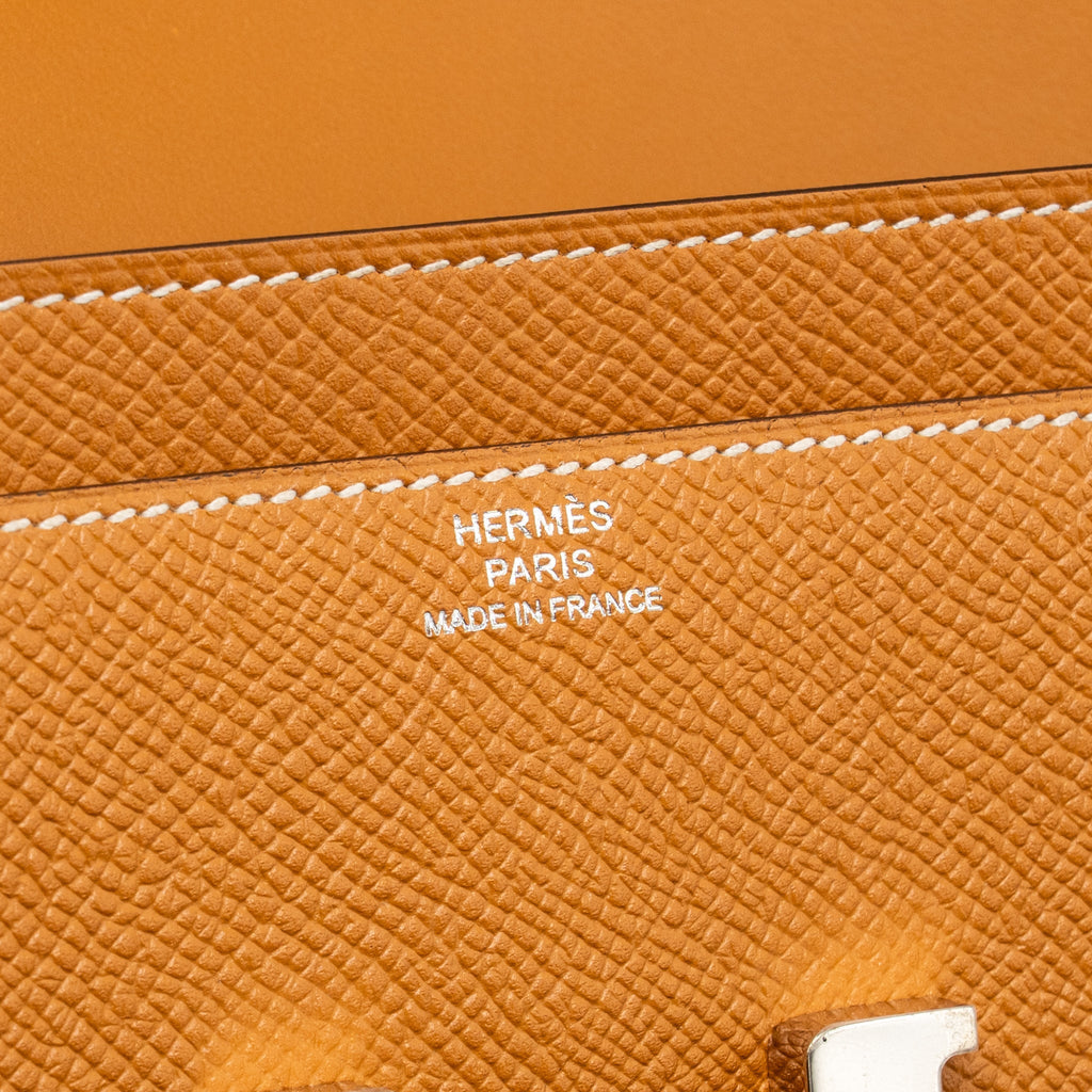 Hermes constance long wallet epsom gold SHW