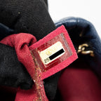 CHANEL SMALL GABRIELLE BACKPACK AGED CALFSKIN NAVY BLUE/ BLACK RUTHENIUM HARDWARE