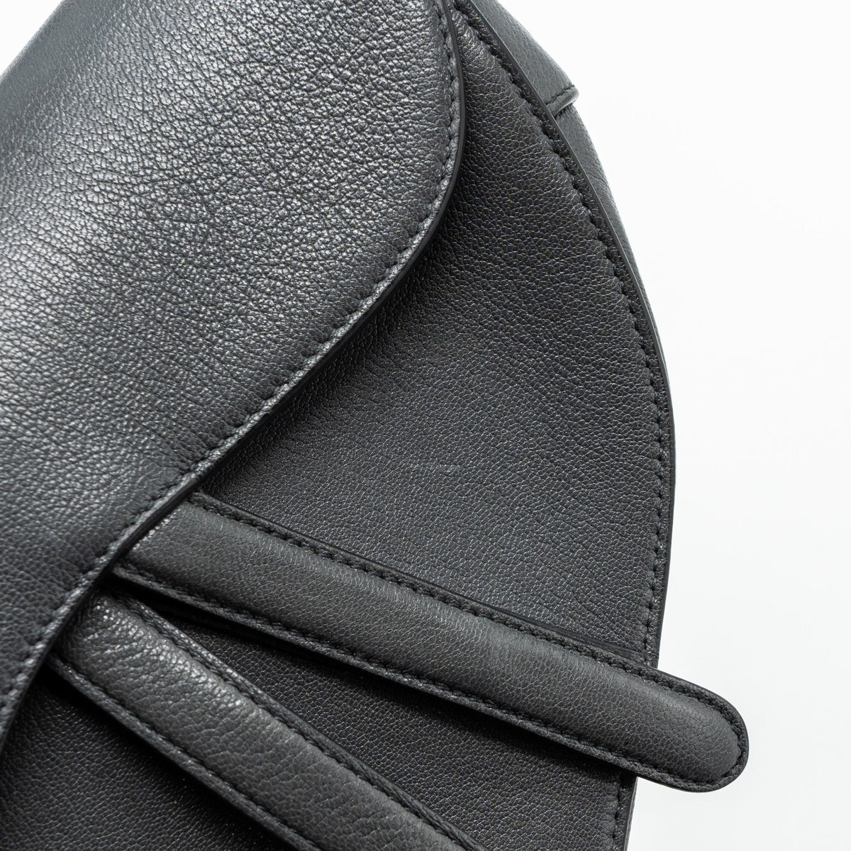 DIOR MEDIUM SADDLE BAG GOATSKIN DARK GREY GHW