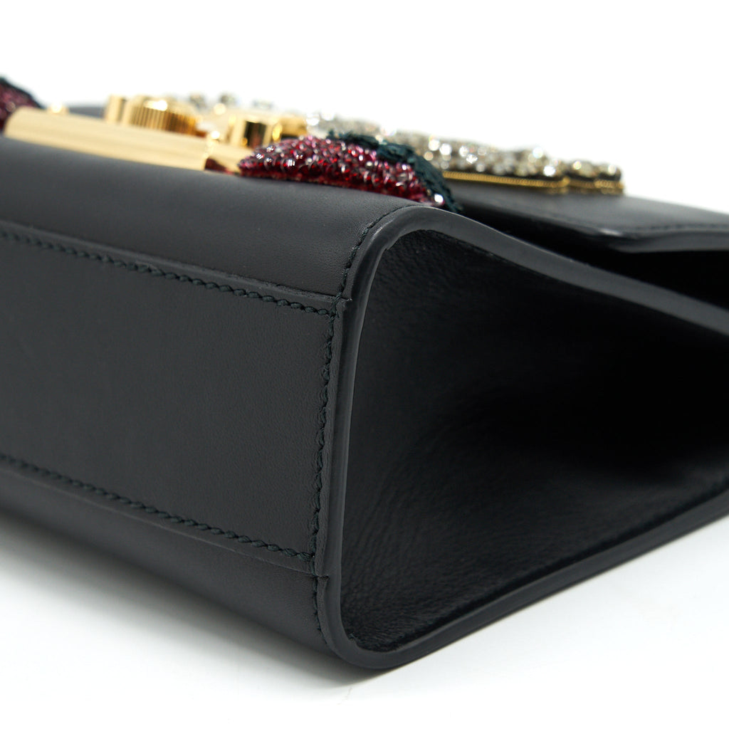 GUCCI LIMITED EDITION PADLOCK CHAIN BAG BLACK
