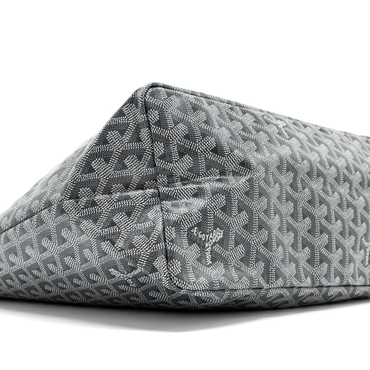GOYARD SAINT LOUIS PM TOTE BAG GOYARDINE CANVAS/CALFSKIN GREY SHW