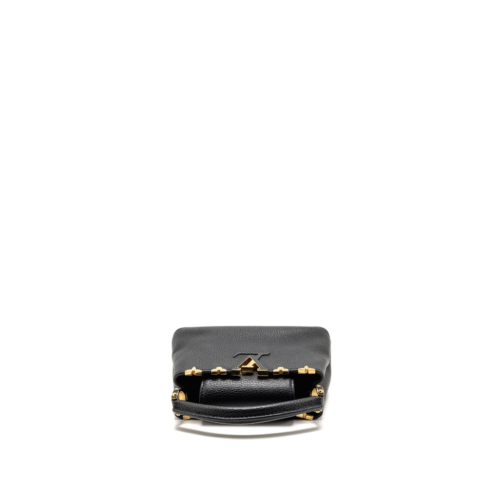 Louis Vuitton mini capucines flower crown line Taurillon black GHW