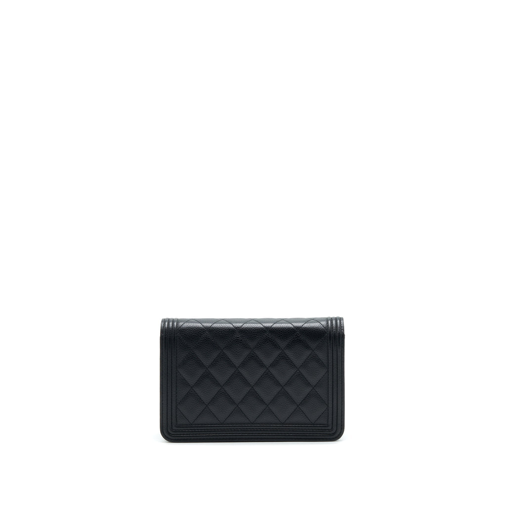 CHANEL LEBOY WALLET ON CHAIN WOC CAVIAR BLACK GHW