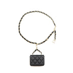 CHANEL 21B BELT BAG CAVIAR BLACK LGHW