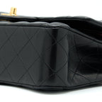 CHANEL CLASSIC DOUBLE FLAP BAG LAMBSKIN BLACK GHW