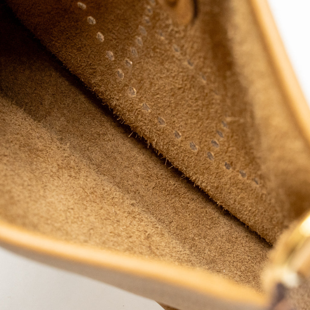 Hermes Mini Evelyne clemence biscuit / camel GHW