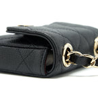 CHANEL 21B BELT BAG CAVIAR BLACK LGHW