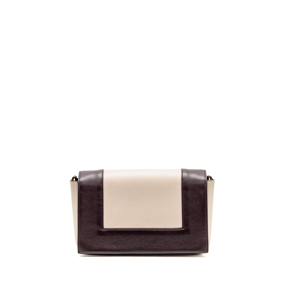 Celine Medium Frame Bag Calfskin Violet/Beige GHW