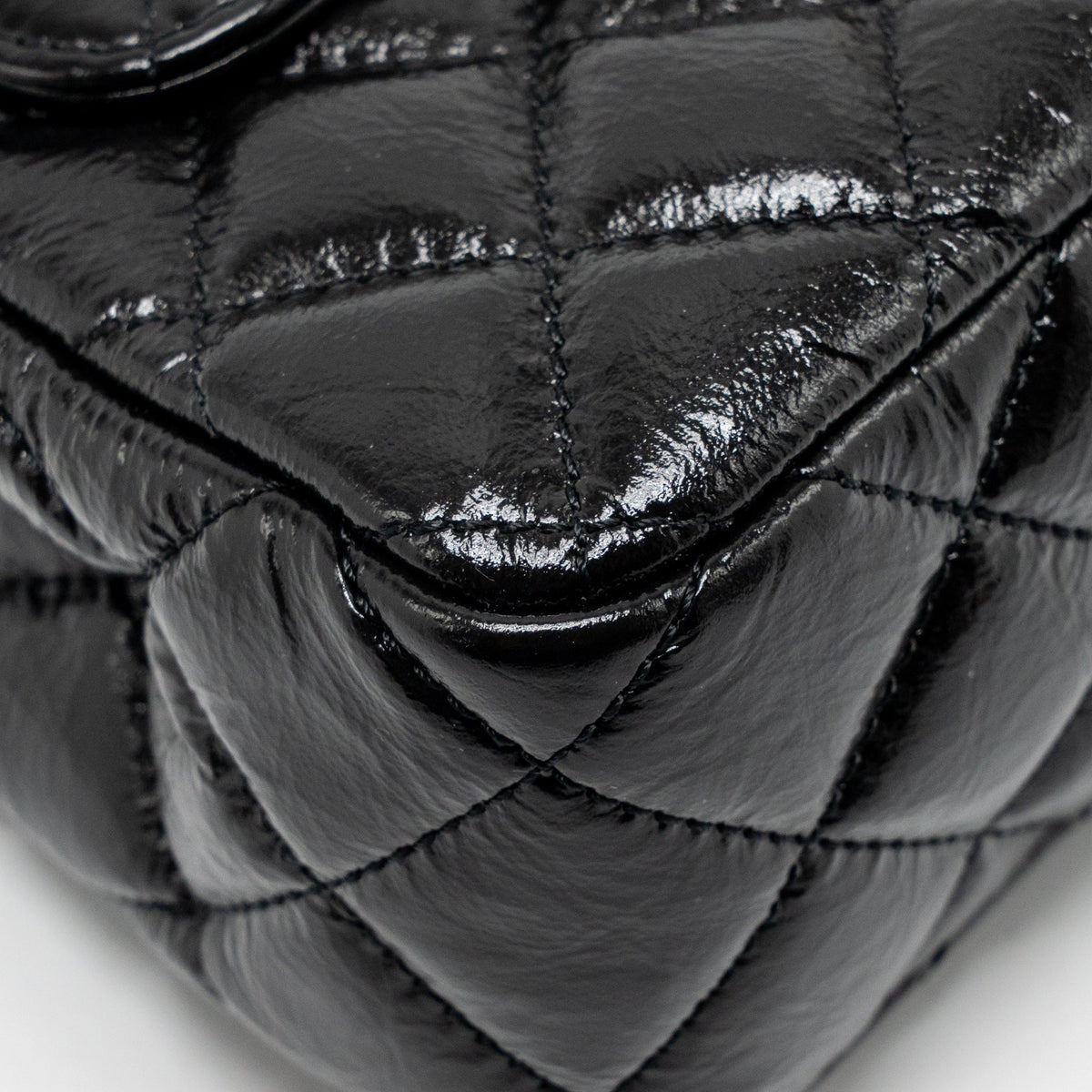 CHANEL 23C SMALL HOBO BAG SHINY CALFSKIN BLACK BRUSHED GHW (MICROCHIP)