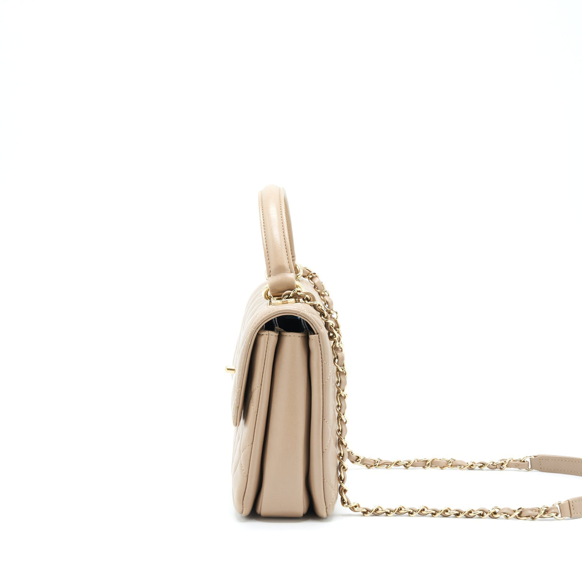 CHANEL TRENDY CC FLAP BAG LAMBSKIN BEIGE LGHW