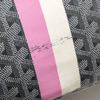 Goyard Artois PM Bag Goyardine Canvas/Calfskin Grey/Pink/White