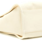 CHANEL DEAUVILLE TOTE BAG FABRIC/LEATHER CREAMY WHITE/BEIGE GHW