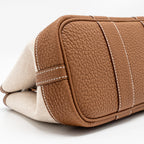 HERMES NEO GARDEN PARTY 23 CANVAS/NEGONDA ECRU-BEIGE/GOLD SHW