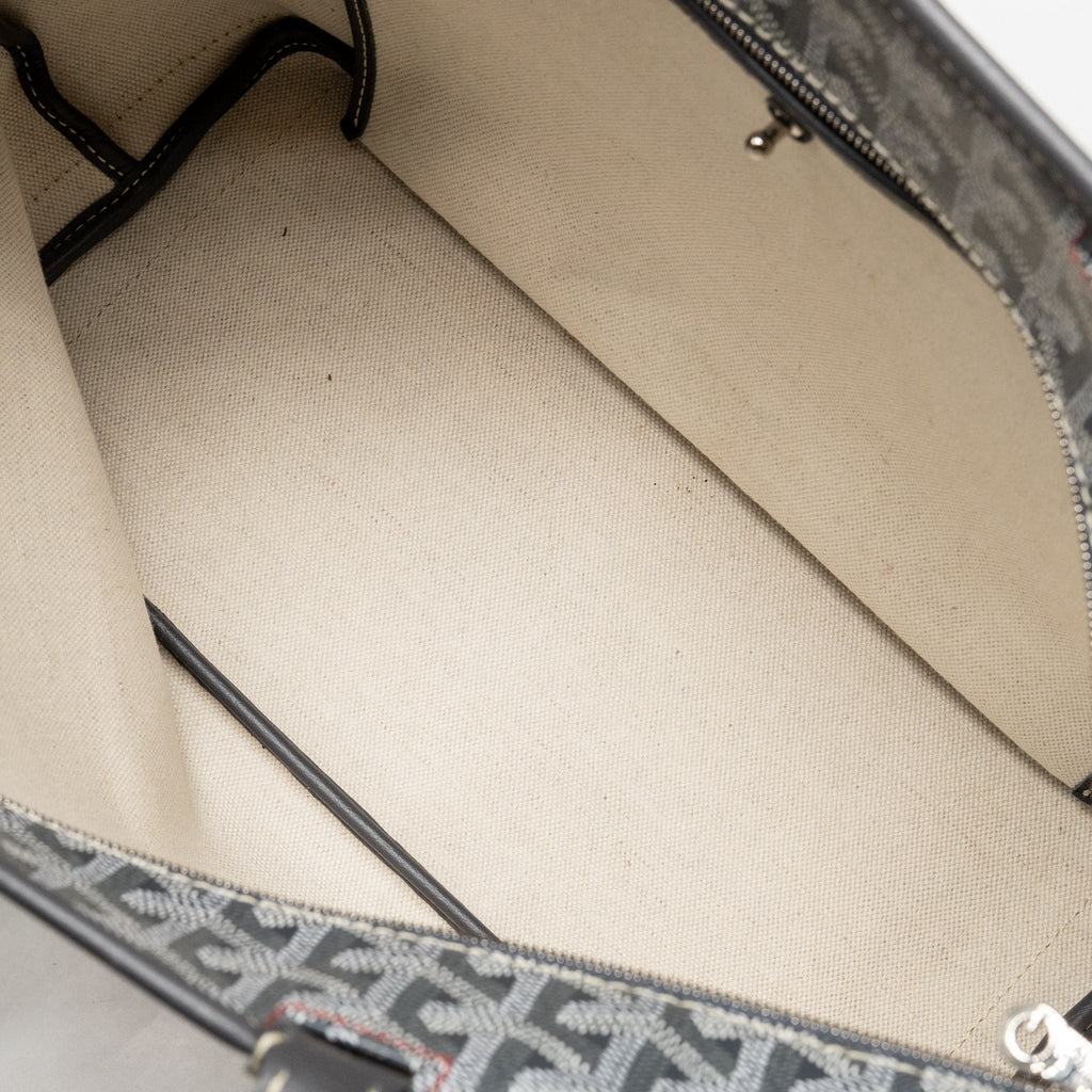 Goyard Artois PM Bag Goyardine Canvas/Calfskin Grey/Pink/White