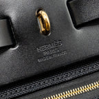 Hermes Herbag 31 Zip Bag Canvas/Hunter Leather Black GHW