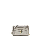 Bvlgari Serpenti Forever Flap Bag Calfskin Metallic Silver LGHW