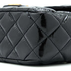 CHANEL 23C HOBO BAG SHINY CALFSKIN BLACK BRUSHED GHW(MICROCHIP)