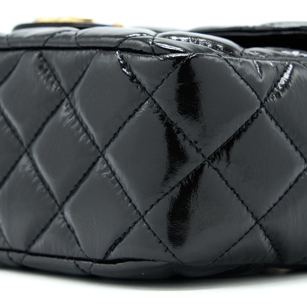 CHANEL 23C HOBO BAG SHINY CALFSKIN BLACK BRUSHED GHW(MICROCHIP)