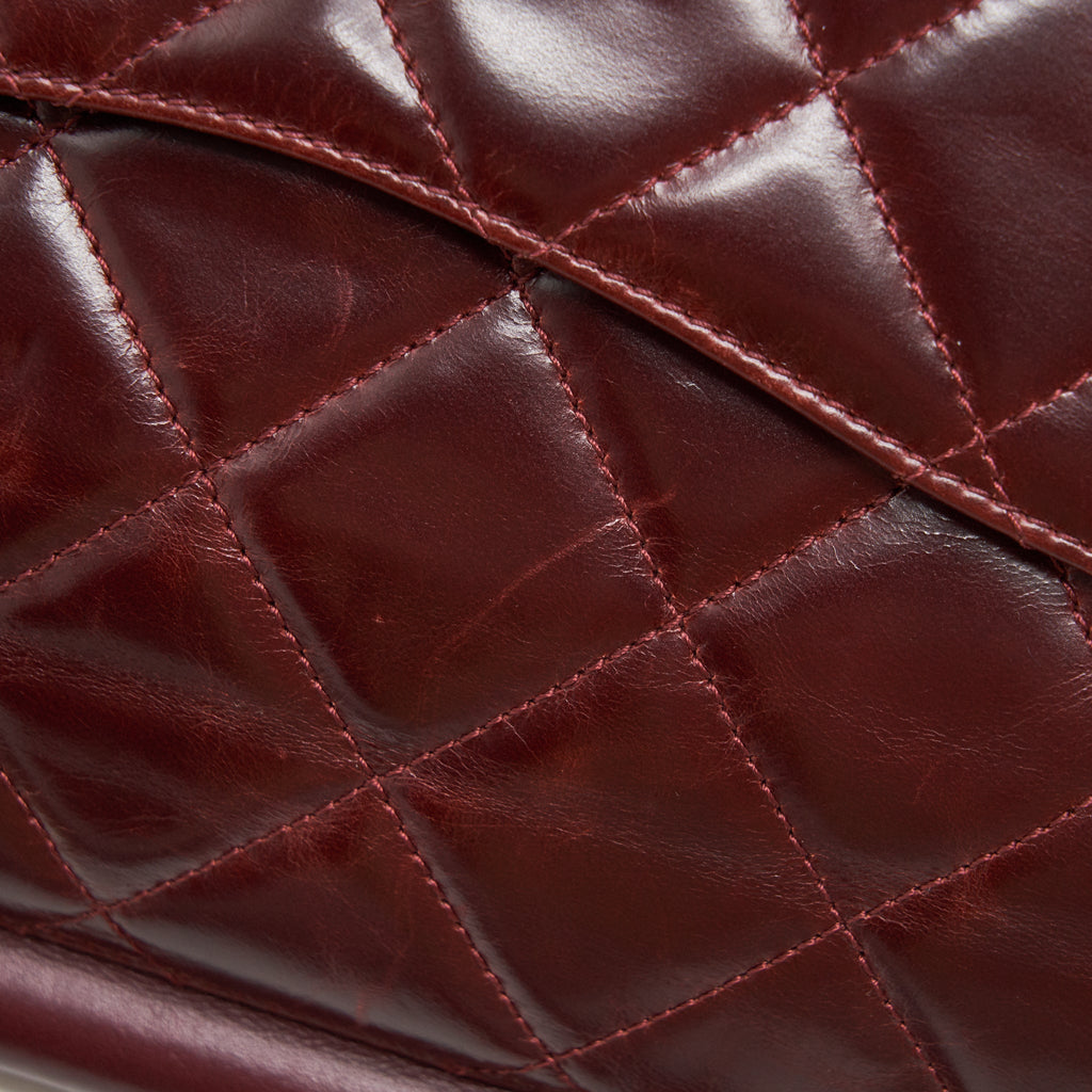 CHANEL QUILTED SHOULDER FLAP BAG LAMBSKIN RED GHW