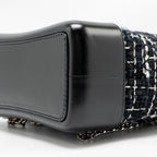 CHANEL SMALL GABRIELLE TWEED BACKPACK BLACK/WHITE/BROWN MULTICOLOUR HARDWARE