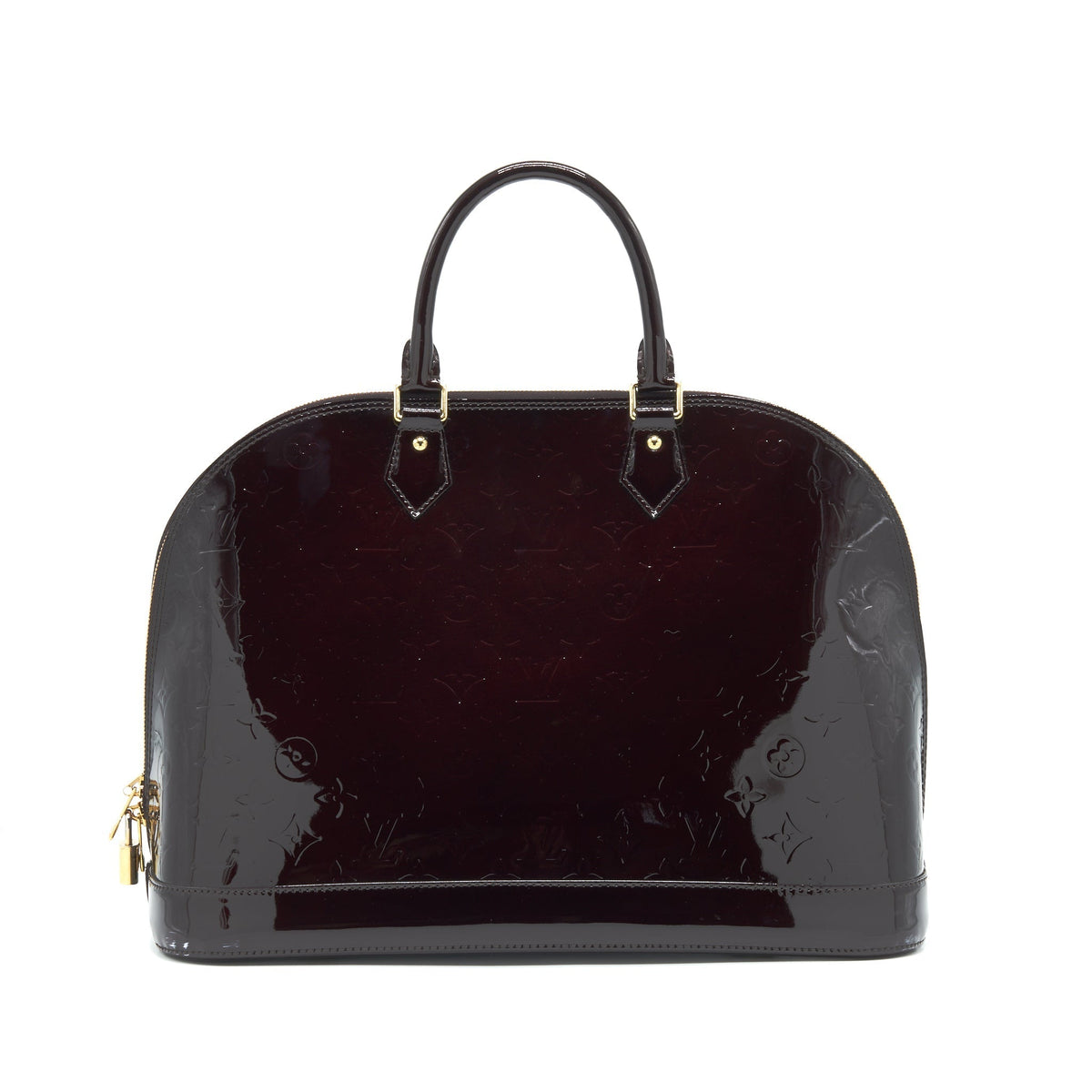LOUIS VUITTON ALMA GM PATENT LEATHER AMARANTE VERNIS