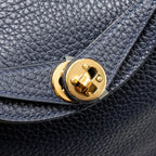 HERMES MINI LINDY CLEMENCE BLUE NUIT GHW