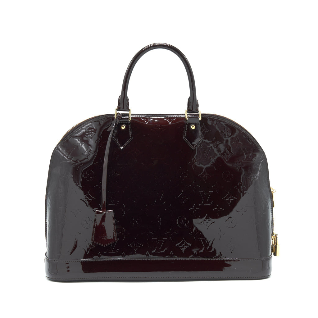 LOUIS VUITTON ALMA GM PATENT LEATHER AMARANTE VERNIS