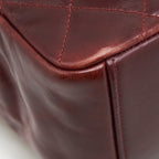 CHANEL QUILTED SHOULDER FLAP BAG LAMBSKIN RED GHW
