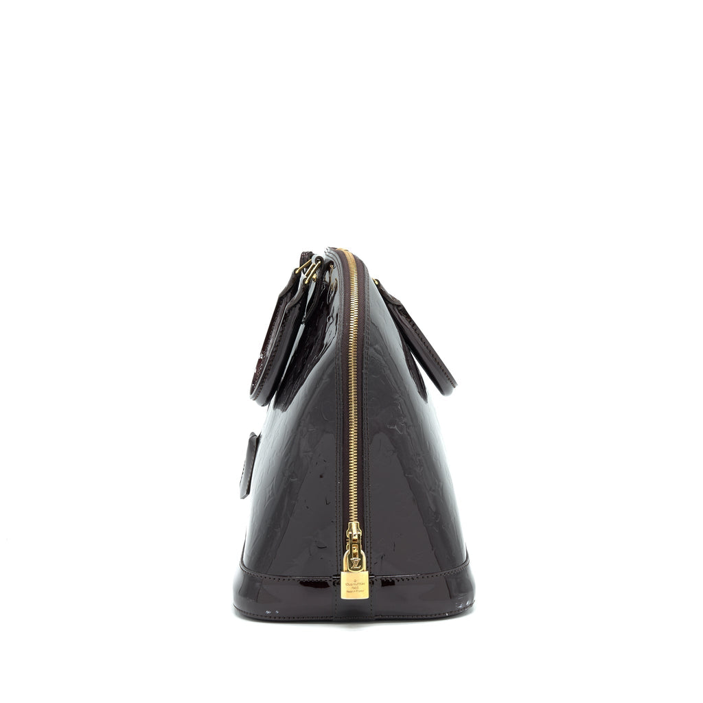 LOUIS VUITTON ALMA GM PATENT LEATHER AMARANTE VERNIS