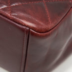 CHANEL QUILTED SHOULDER FLAP BAG LAMBSKIN RED GHW