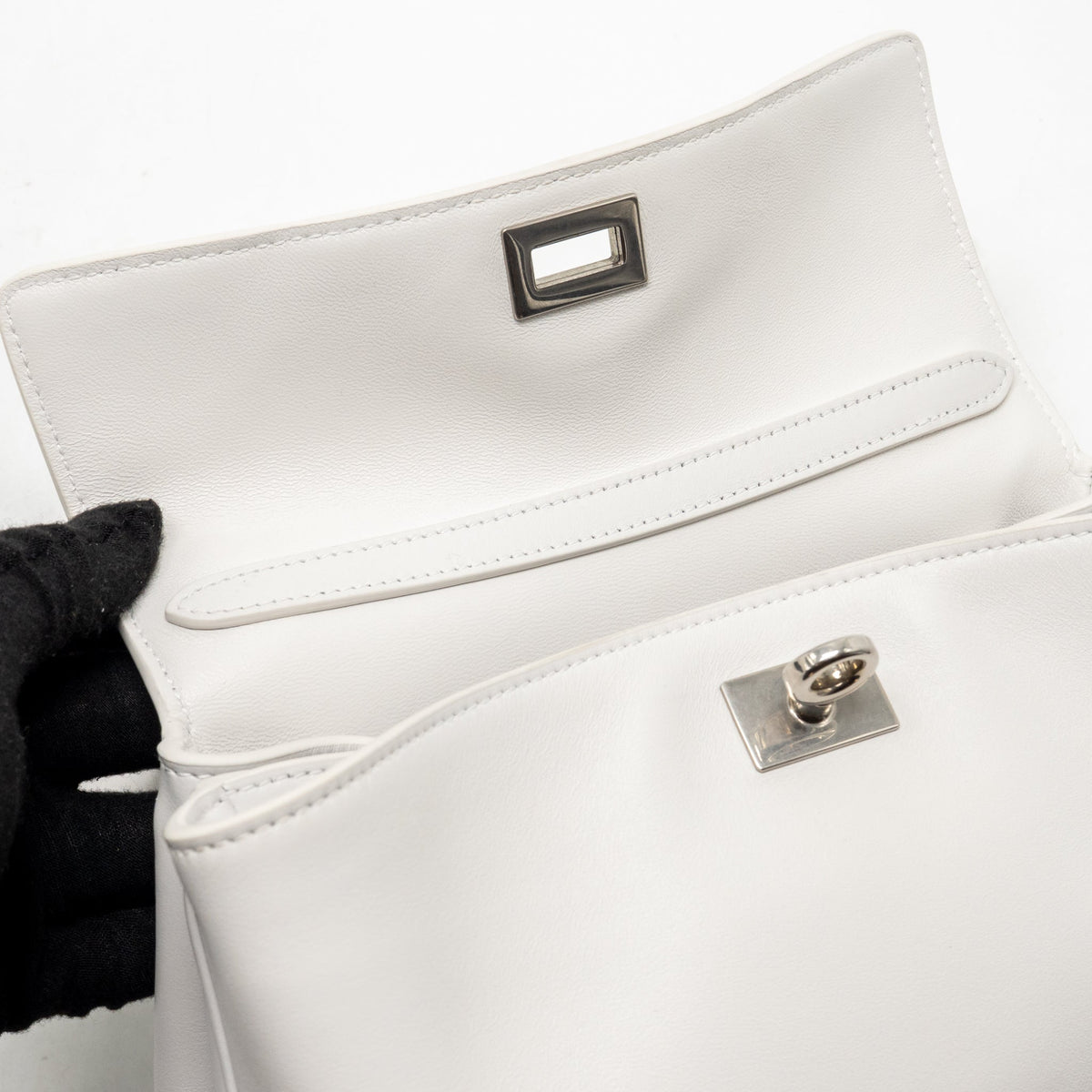 Balenciaga Mini Rodeo Bag Smooth Calfskin Optic White SHW
