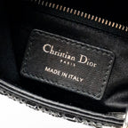 DIOR MINI LADY DIOR SATIN CRYSTAL BLACK SHW