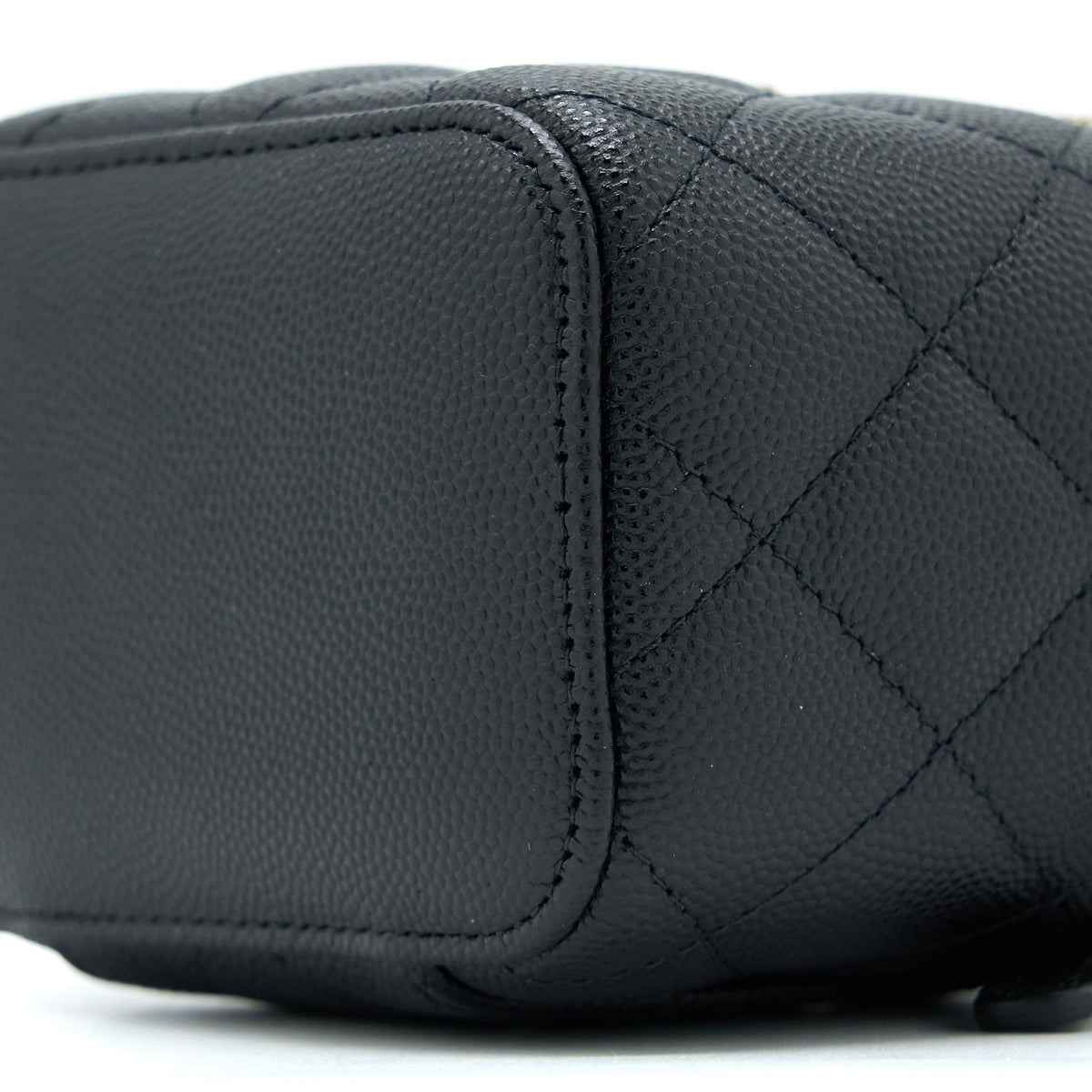 CHANEL MINI SQUARE VANITY CASE CAVIAR BLACK LGHW