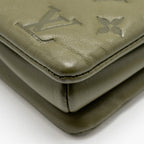 LOUIS VUITTON COUSSIN MM MONOGRAM-EMBOSSED PUFFY LAMBSKIN KHAKI GHW