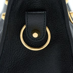 BALENCIAGA EDGE CITY BAG GOATSKIN BLACK GHW
