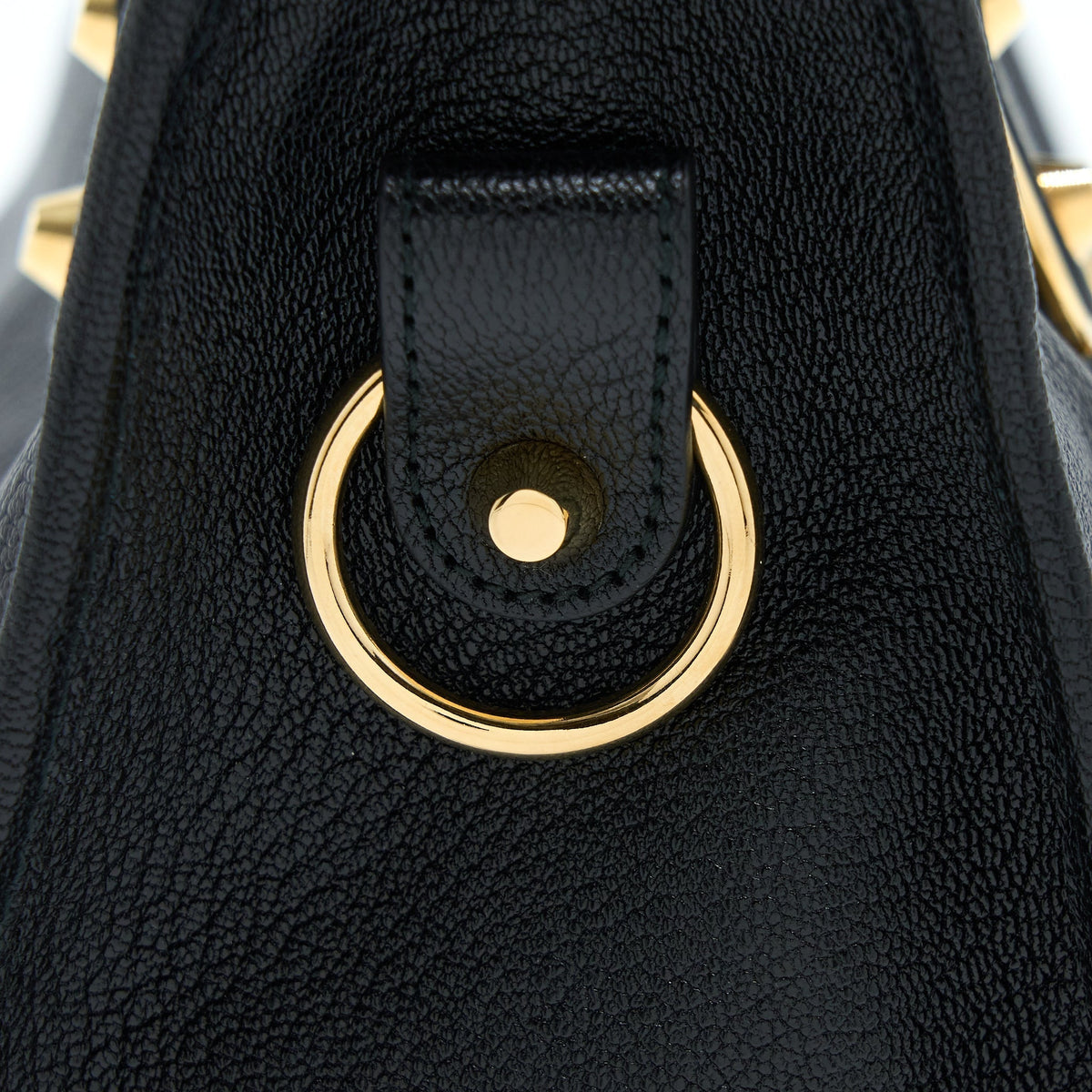 BALENCIAGA EDGE CITY BAG GOATSKIN BLACK GHW