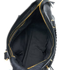 BALENCIAGA EDGE CITY BAG GOATSKIN BLACK GHW