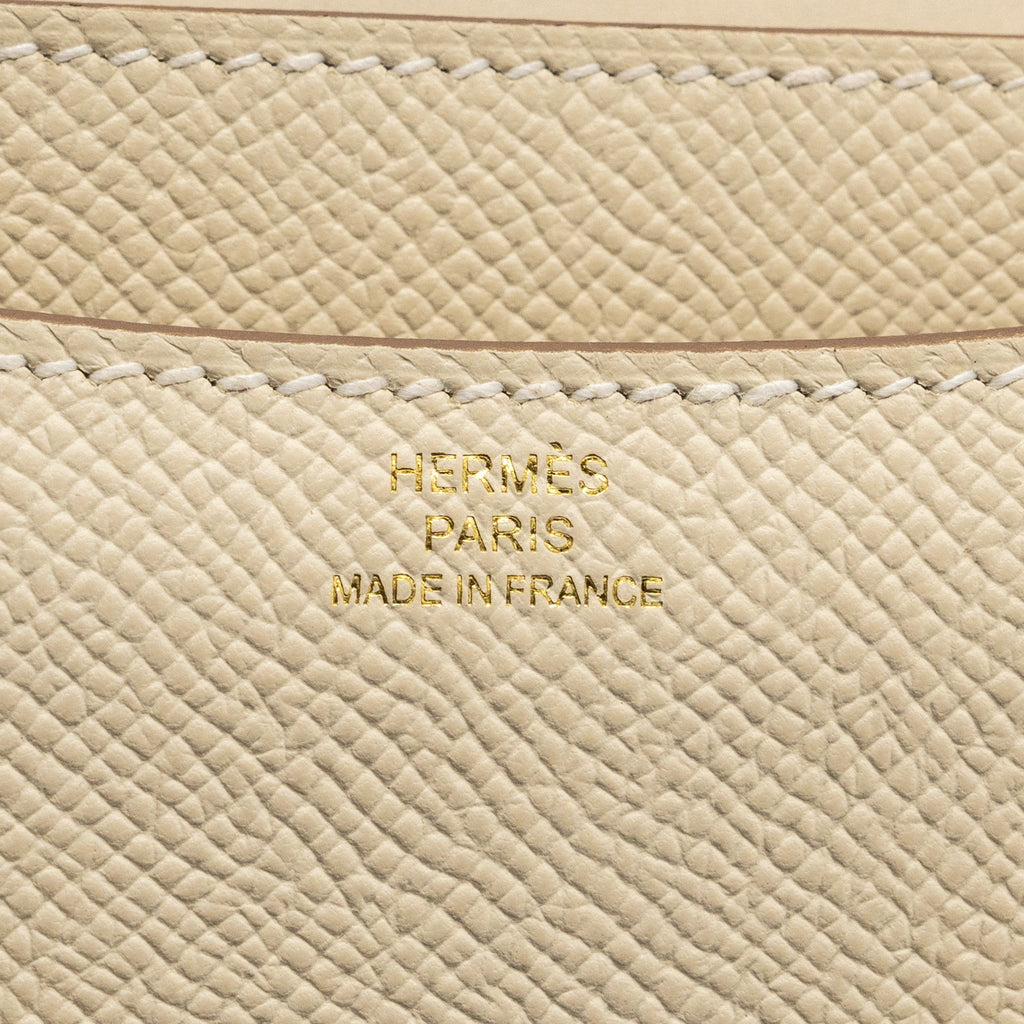 Hermes mini constance Epsom Craie GHW