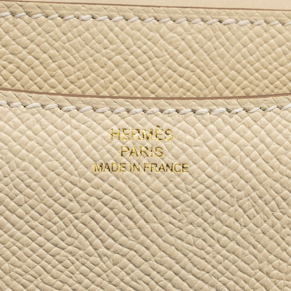 Hermes mini constance Epsom Craie GHW
