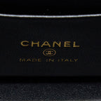 CHANEL 22K GOLD PILLAR ADJUSTABLE CHAIN LONG VANITY LAMBSKIN BLACK GHW (MICROCHIP)