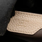 LOUIS VUITTON CAPUCINES MM TAURILLON LEATHER LIGHT GREY GHW