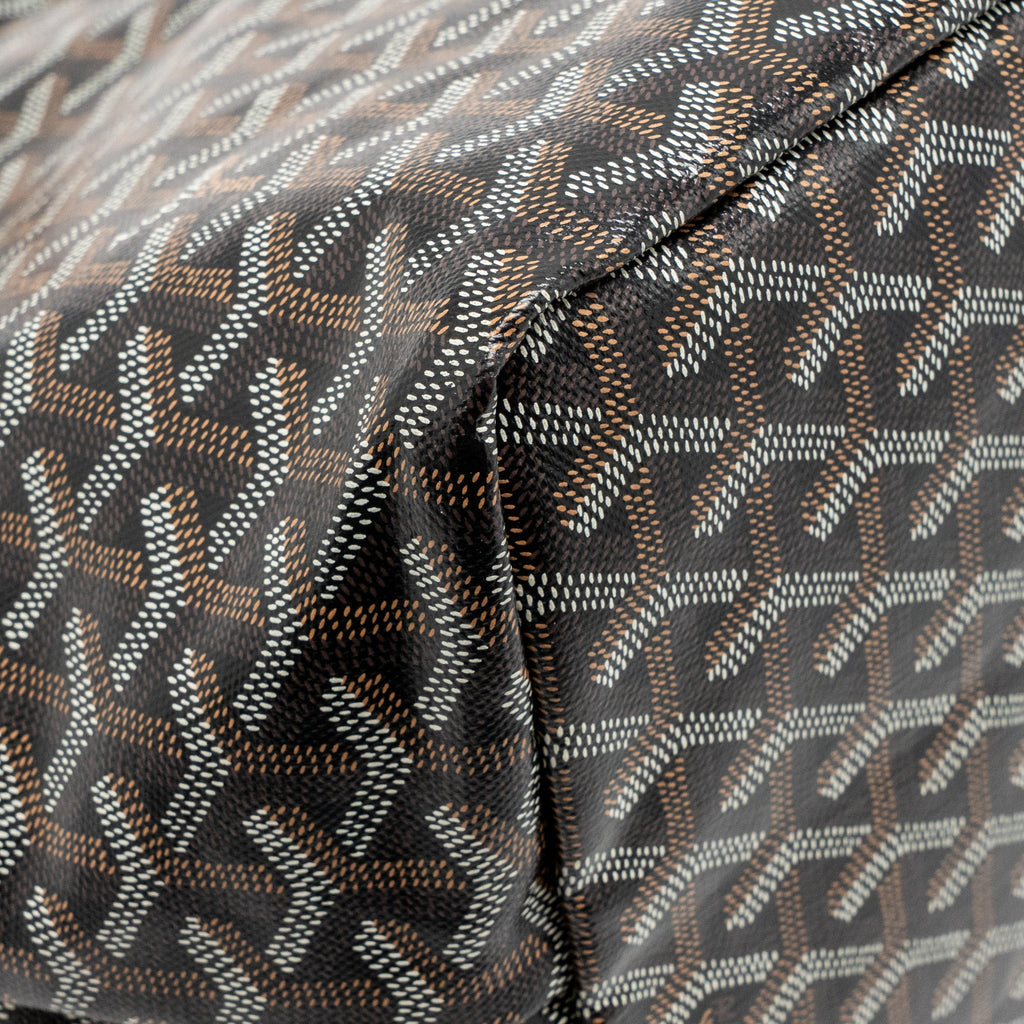 Goyard Saint Louis GM Tote Goyardine Canvas/Calfskin Black/Tan SHW